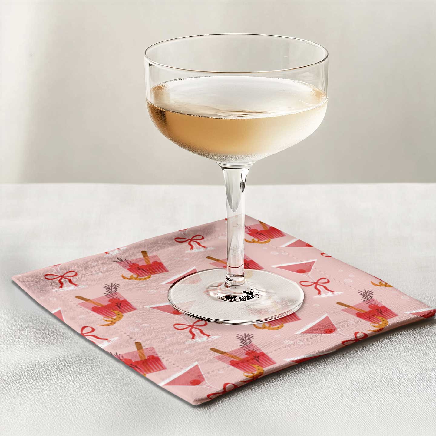 Manhattan Cocktail Napkin in Organic Cotton Voile