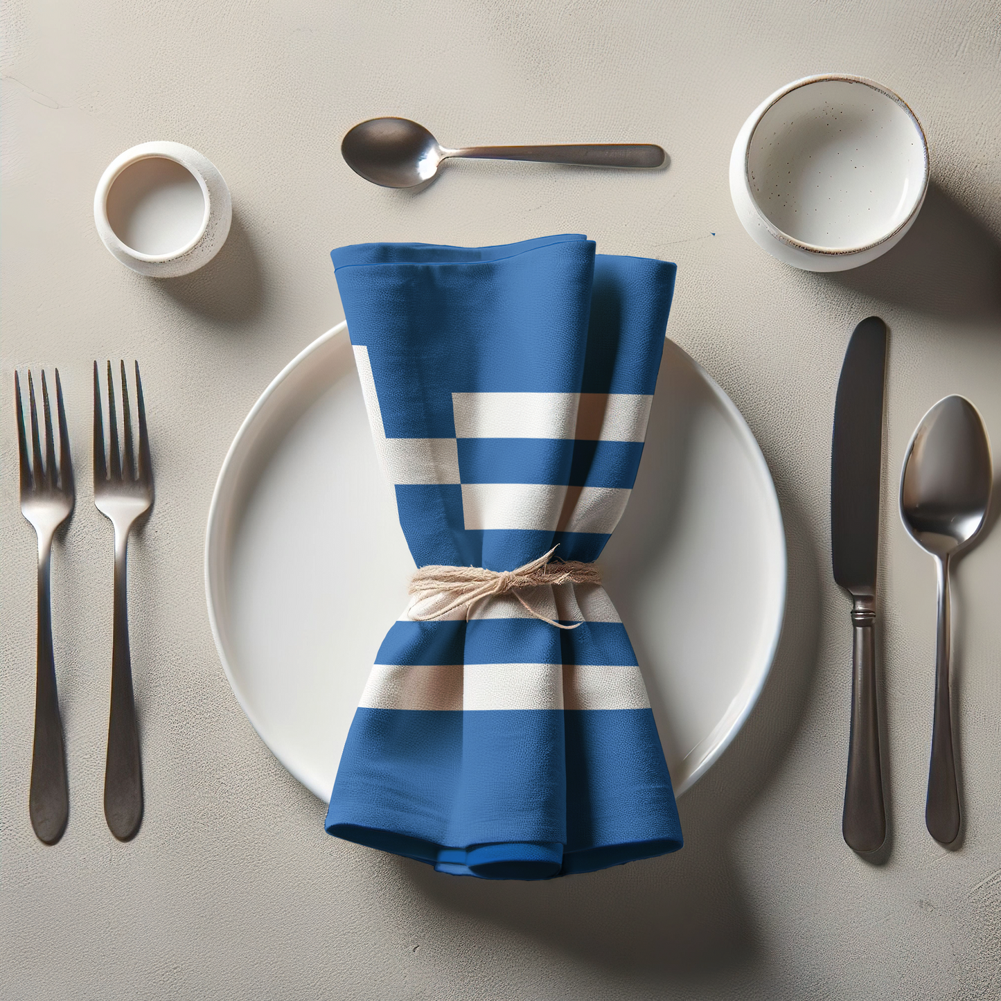 ONE Globe Napkin - Greece in Organic Cotton Voile