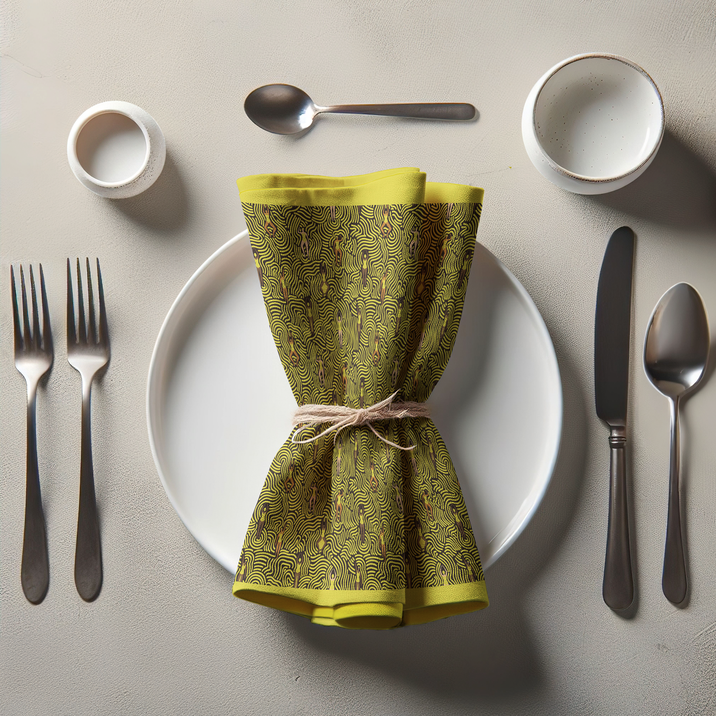 Swimmers in Summer Napkin in Yellow