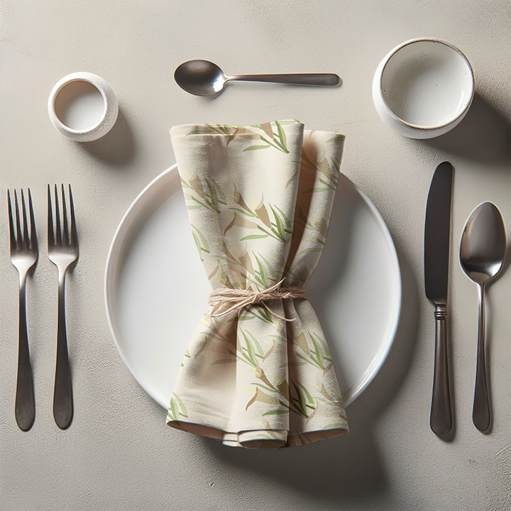 Whispers of the Garden in Beige Napkin