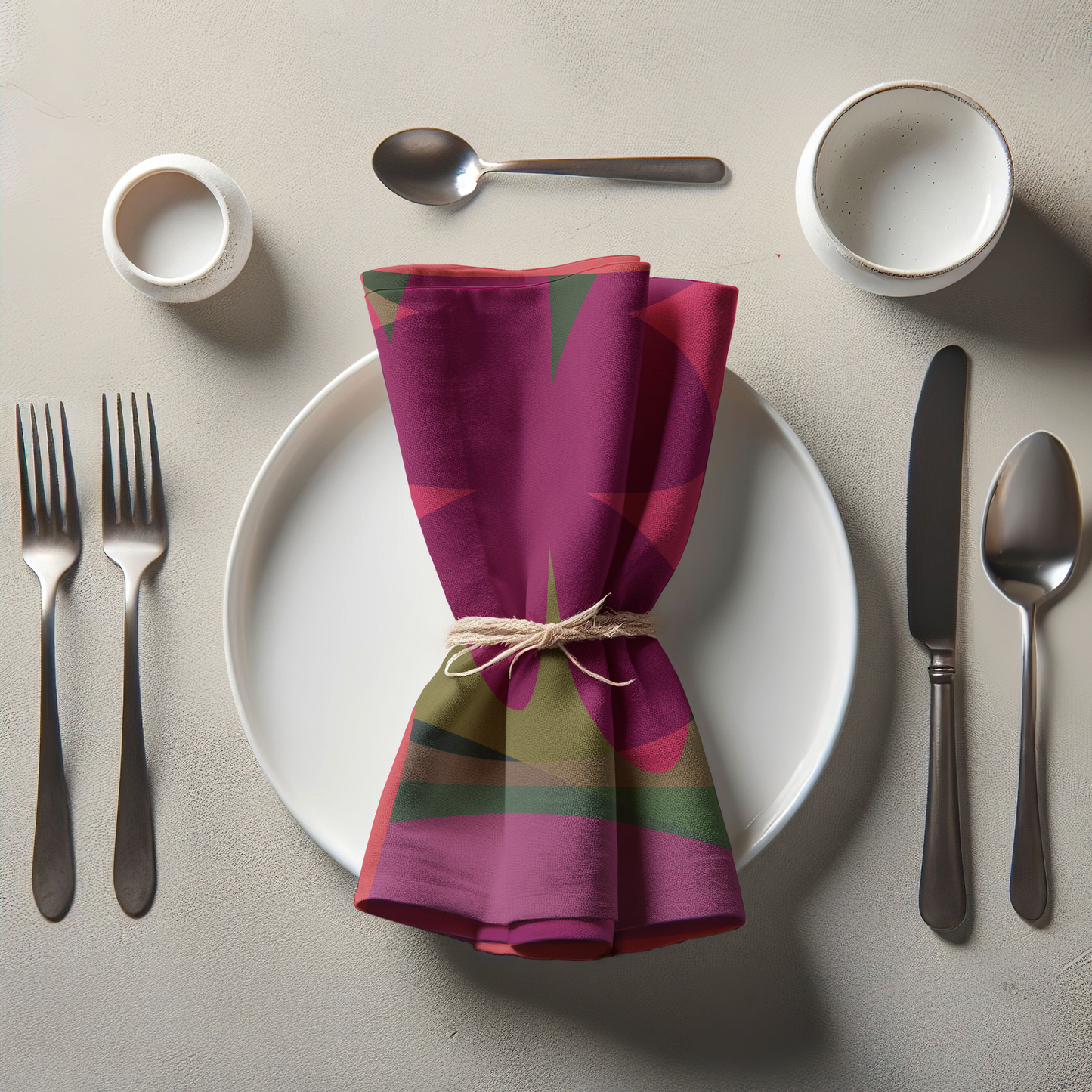 Big Shapes Napkin in Pink