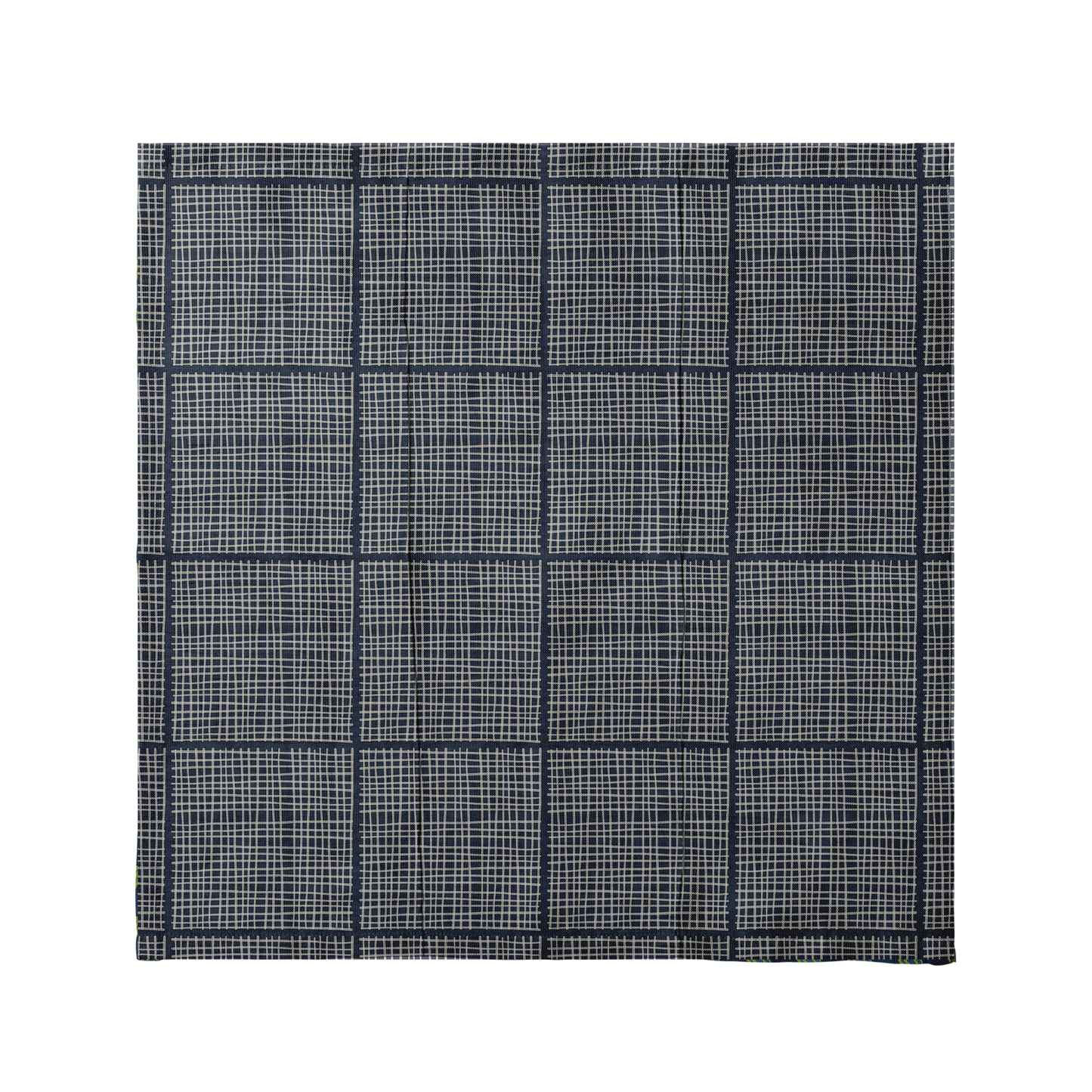 Napkin Cream on Grey Hatch (Dark Grey)