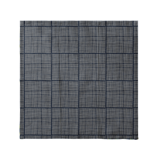 Napkin Cream on Grey Hatch (Dark Grey)