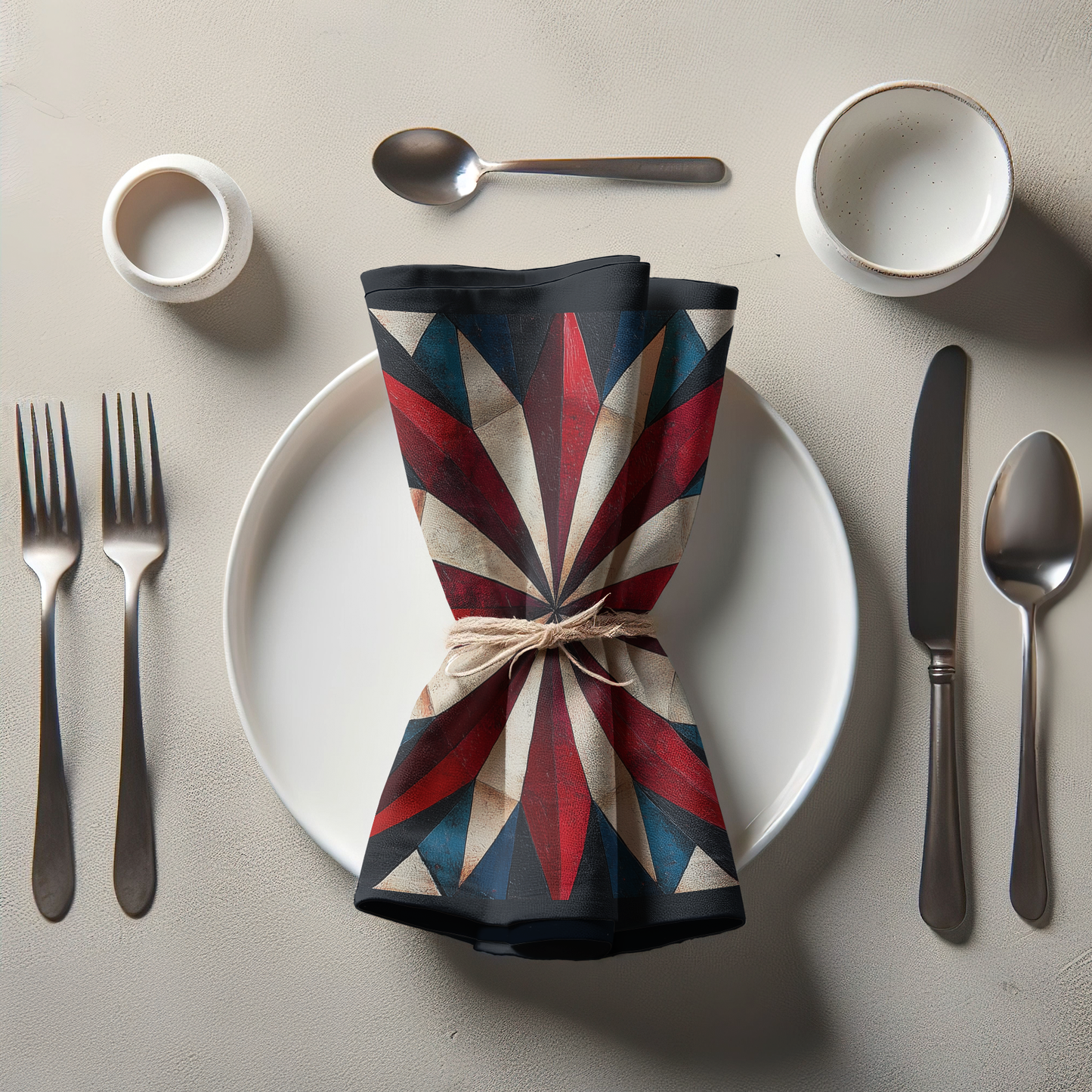 Red, White & Blue Compass Napkin