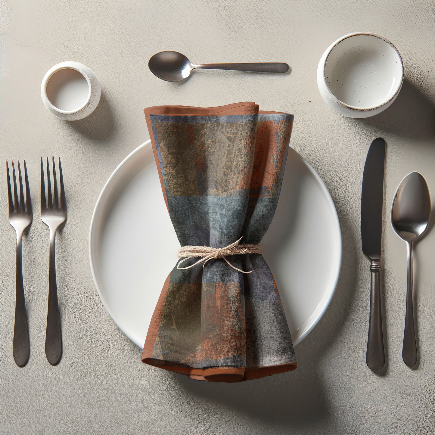 Texture Napkin in Rust in Lightweight Linen