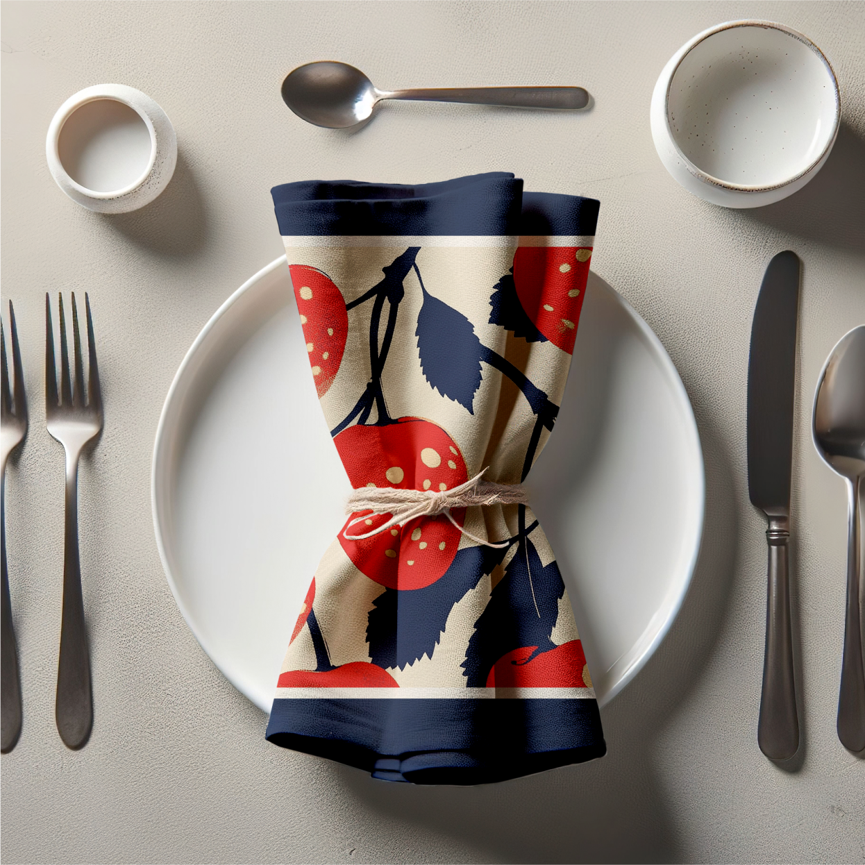 Gooseberry Napkin in Bold Red