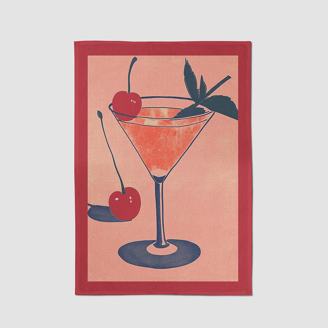 Cherry Cocktail Tea Towel