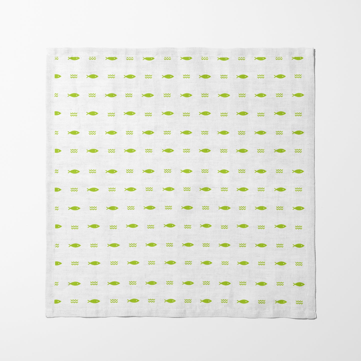 Fish and Waves Napkin in Green