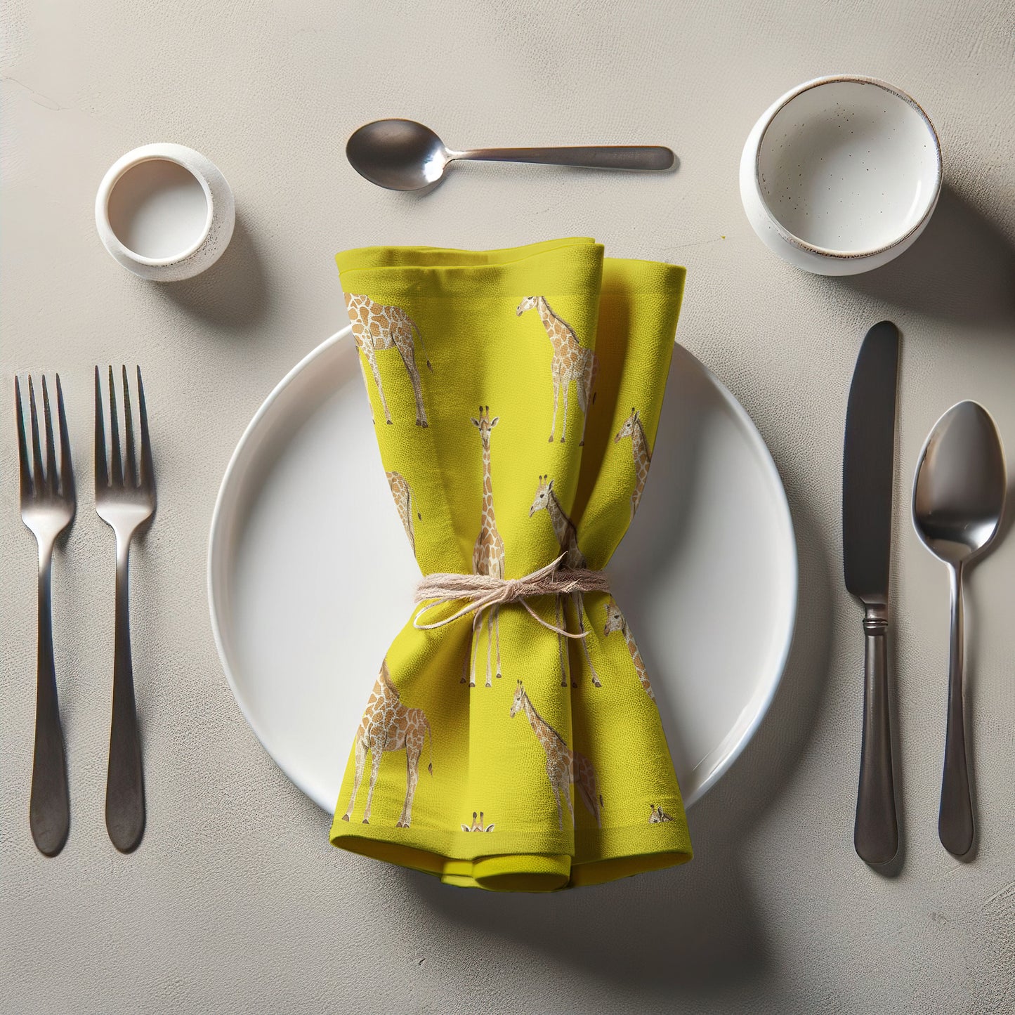 Napkin - Giraffes in yellow