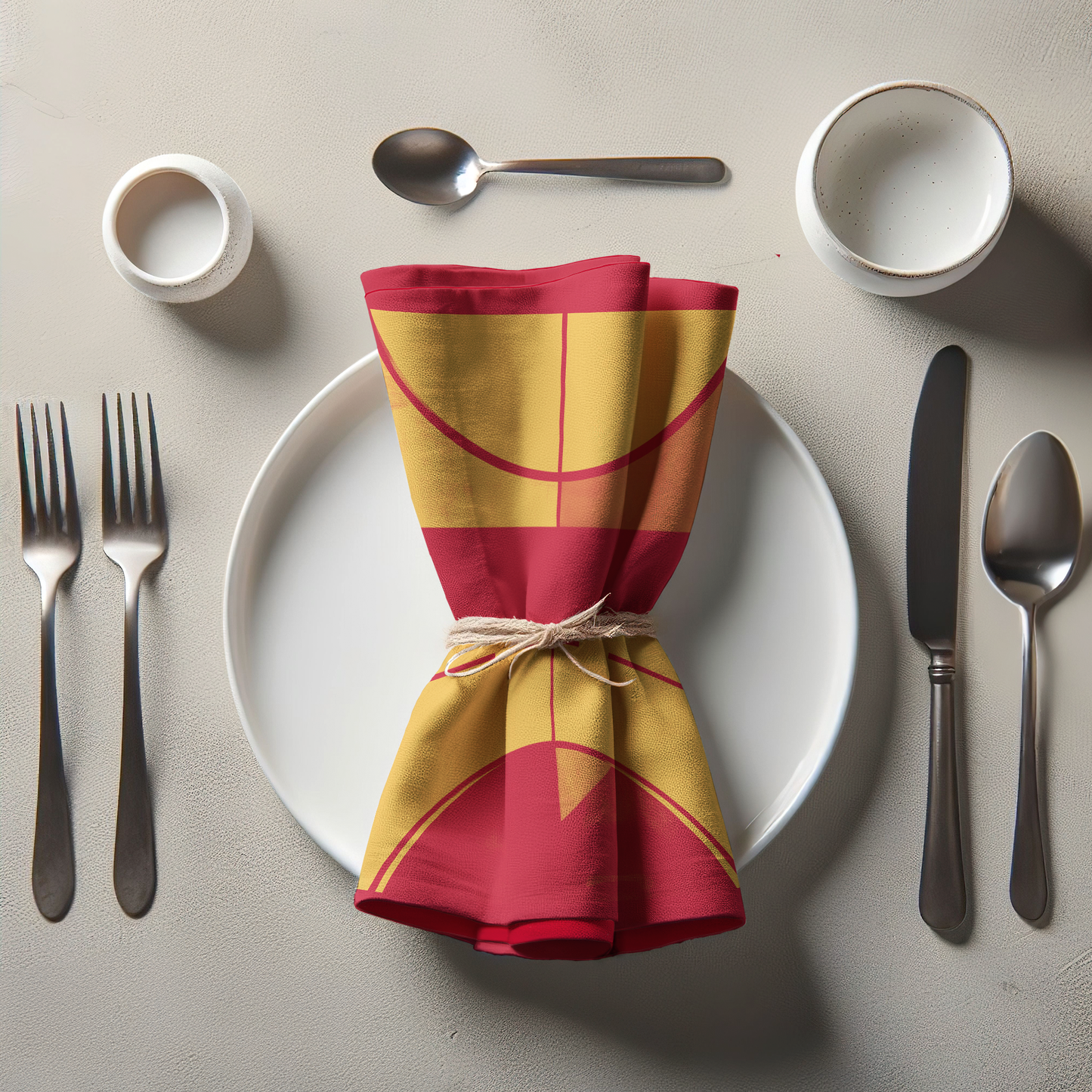 Cardinal Red and Gold Basketball Napkin
