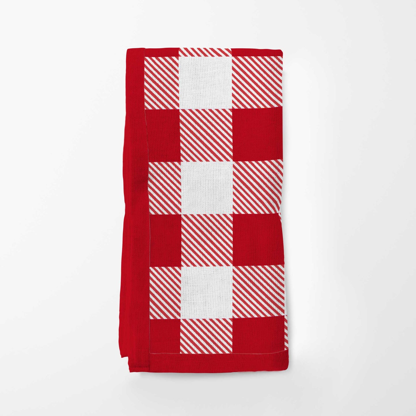 Red Gingham Napkin in Organic Cotton Voile