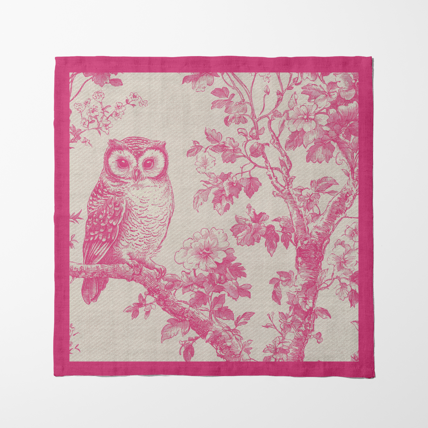 Enchanted Owl Napkin in Sweet Pink