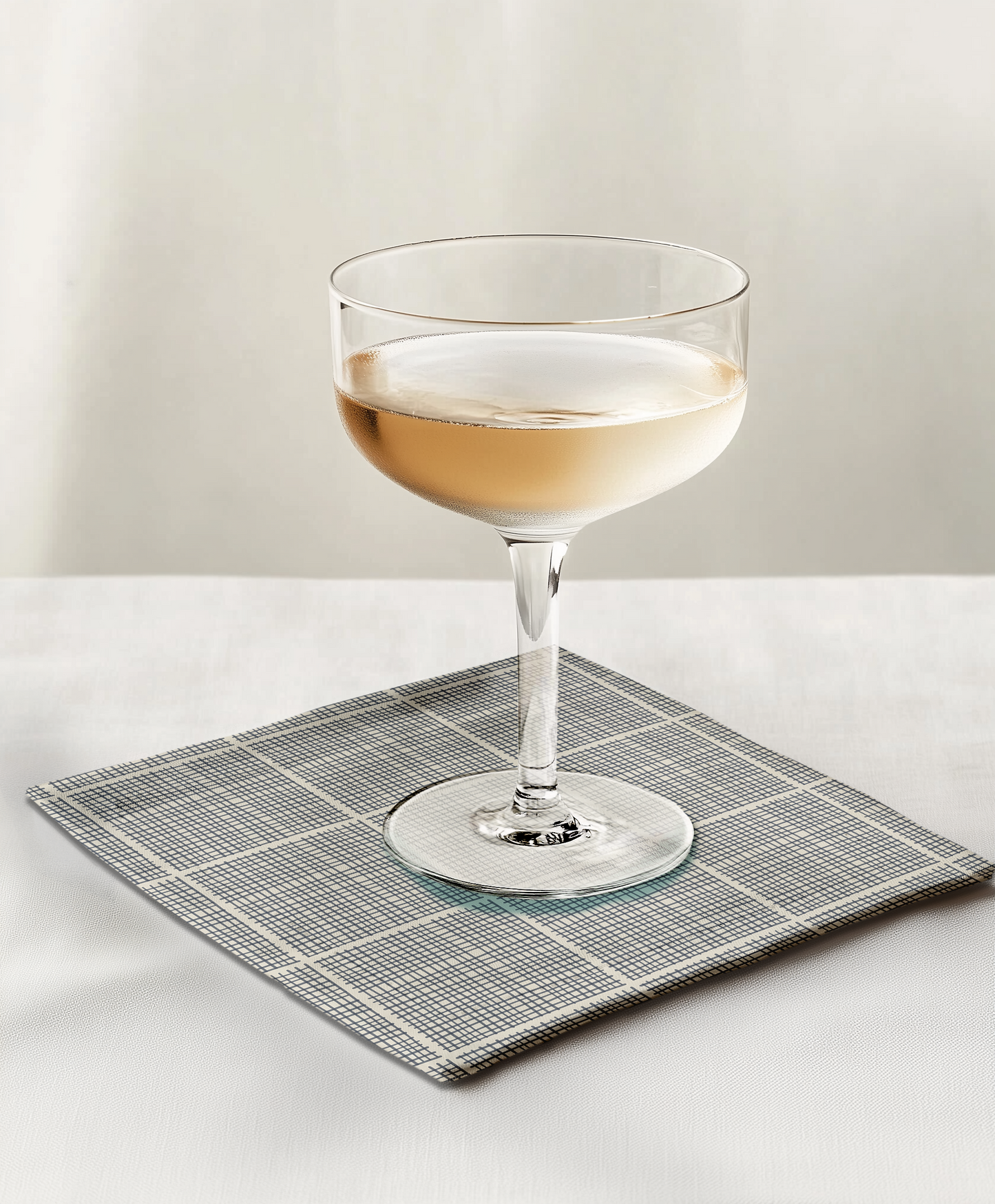 Grey + Cream Hatch Cocktail Napkin
