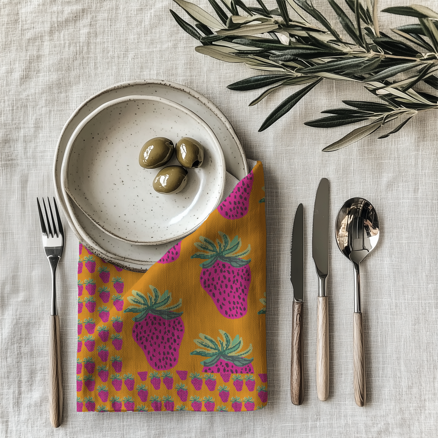 Strawberry Season Napkin