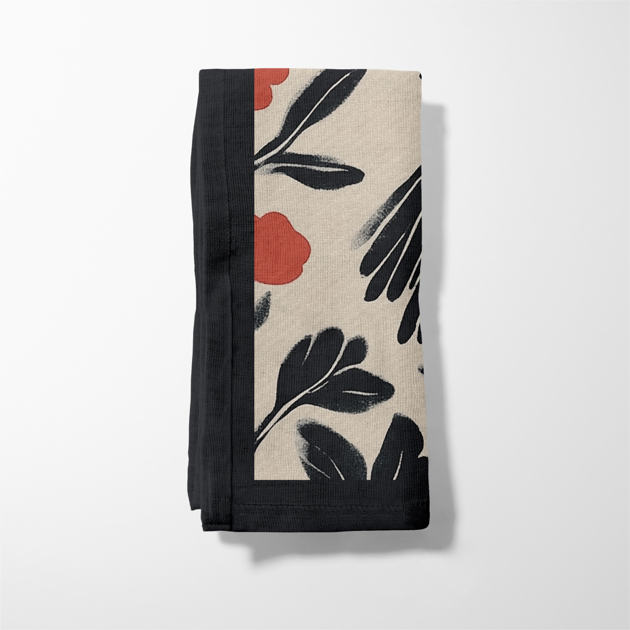 Love Birds Napkin in Liquorice