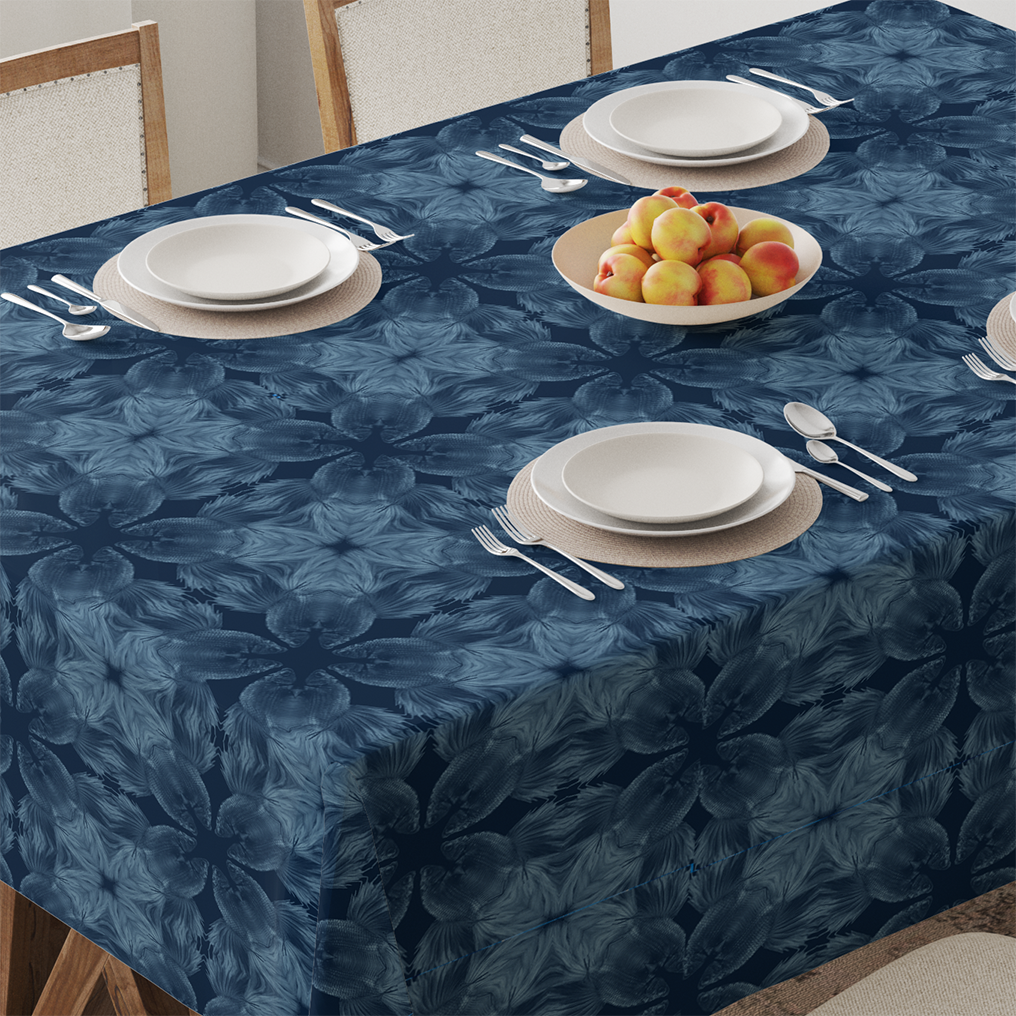 Deep Reflection Tablecloth in Nautical Navy