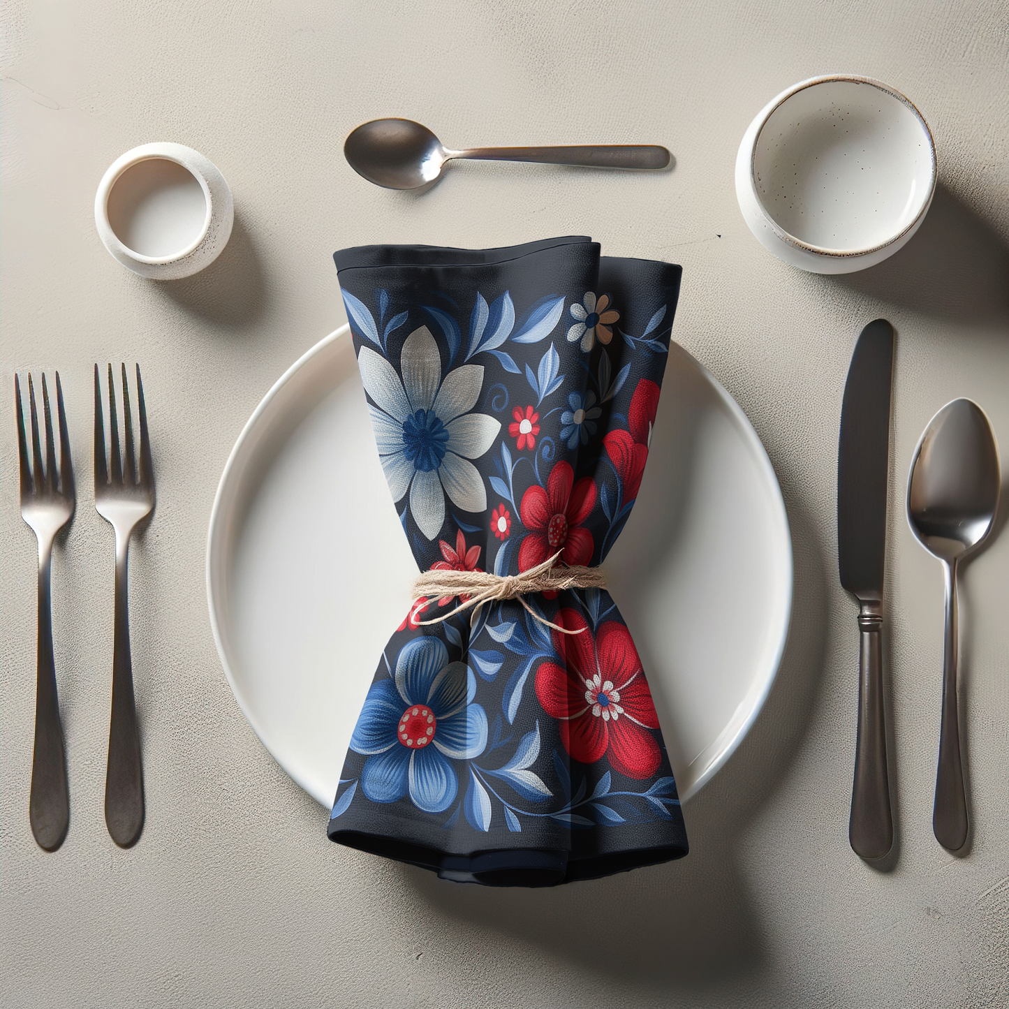 Red, White & Bloom Floral Napkin