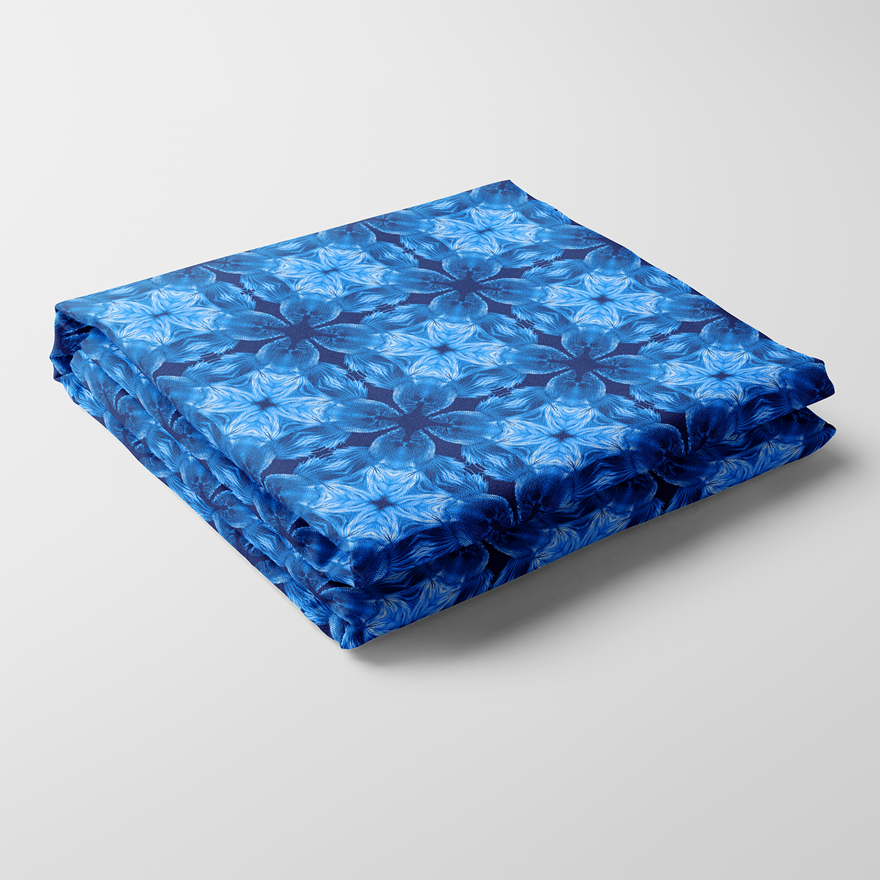 Deep Reflection Tablecloth in Marine Blue