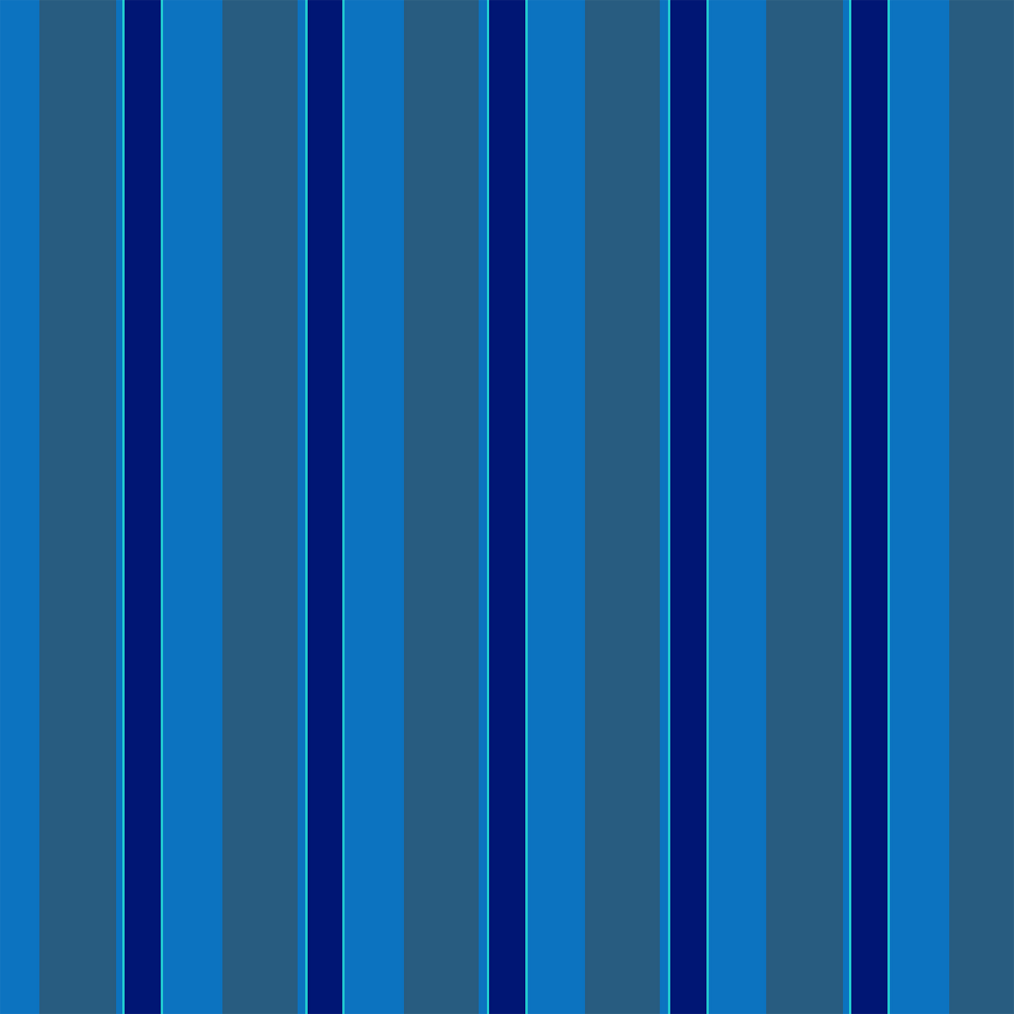 Candy Stripes Tea Towel in Super Blue in Mid Weight Cotton Twill