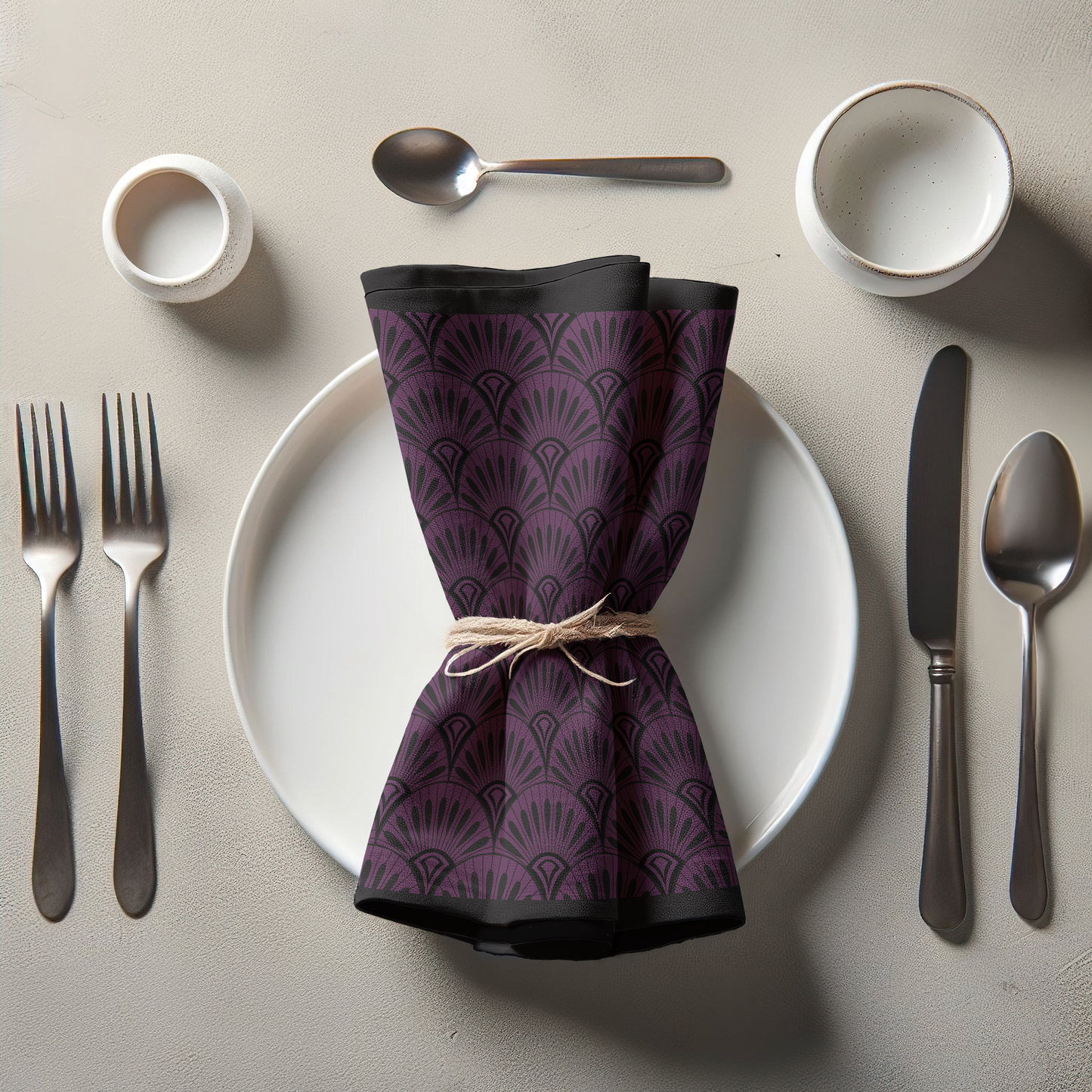 Merlot Art Deco Napkin