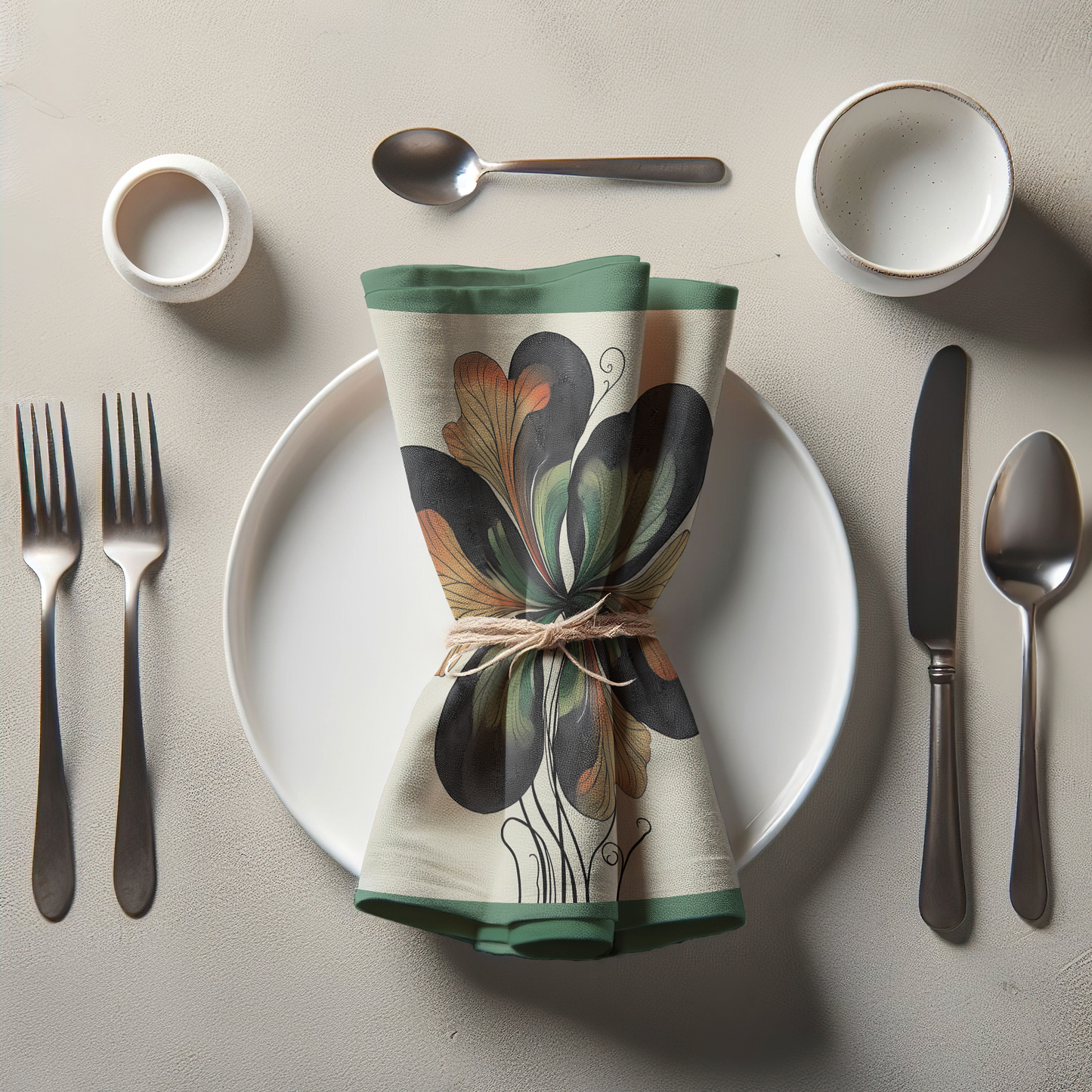 Four Leaf Clover Napkin in Green