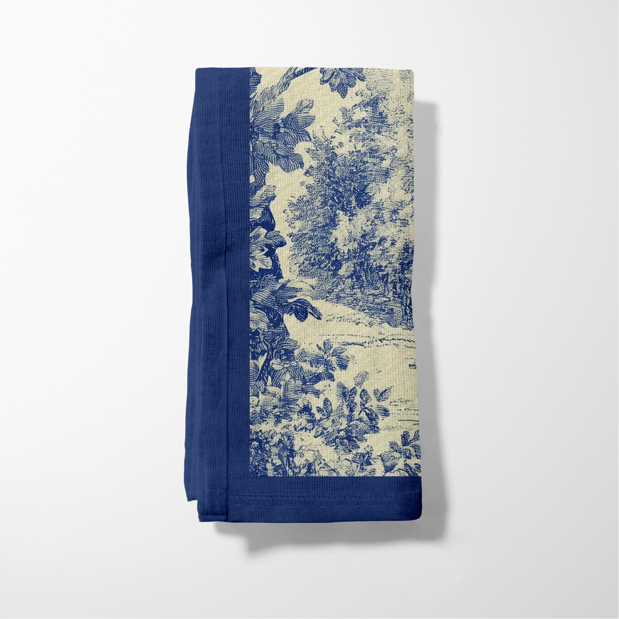 Countryside Cyclist Toile Napkin in Classic