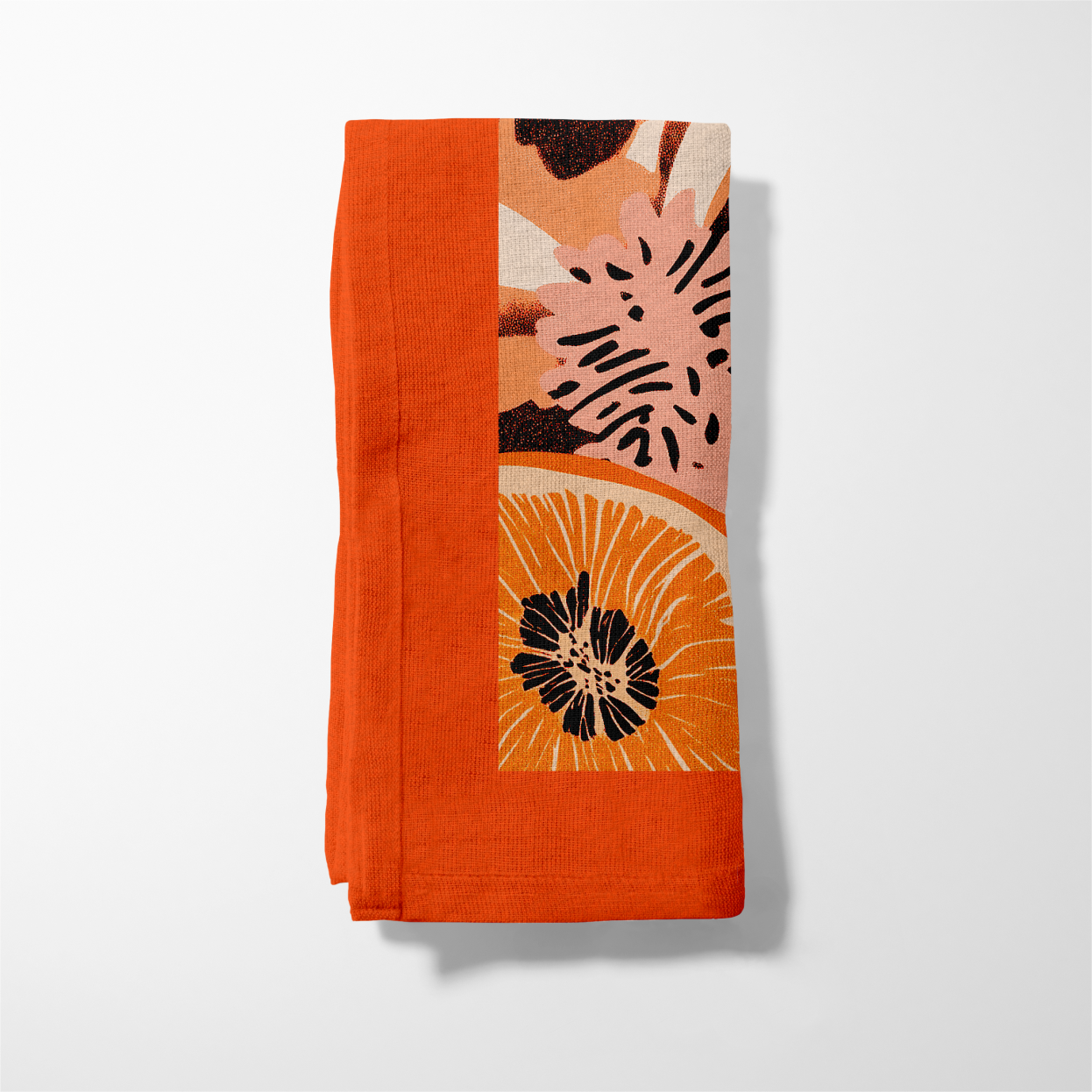 Island Fruit Napkin in Hot Orange