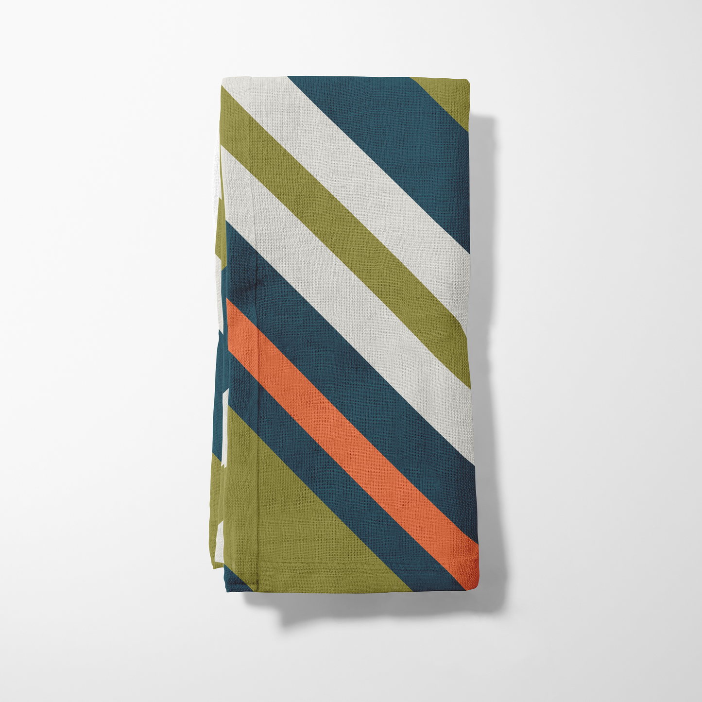 Stripe Parade Napkin in Navy Green