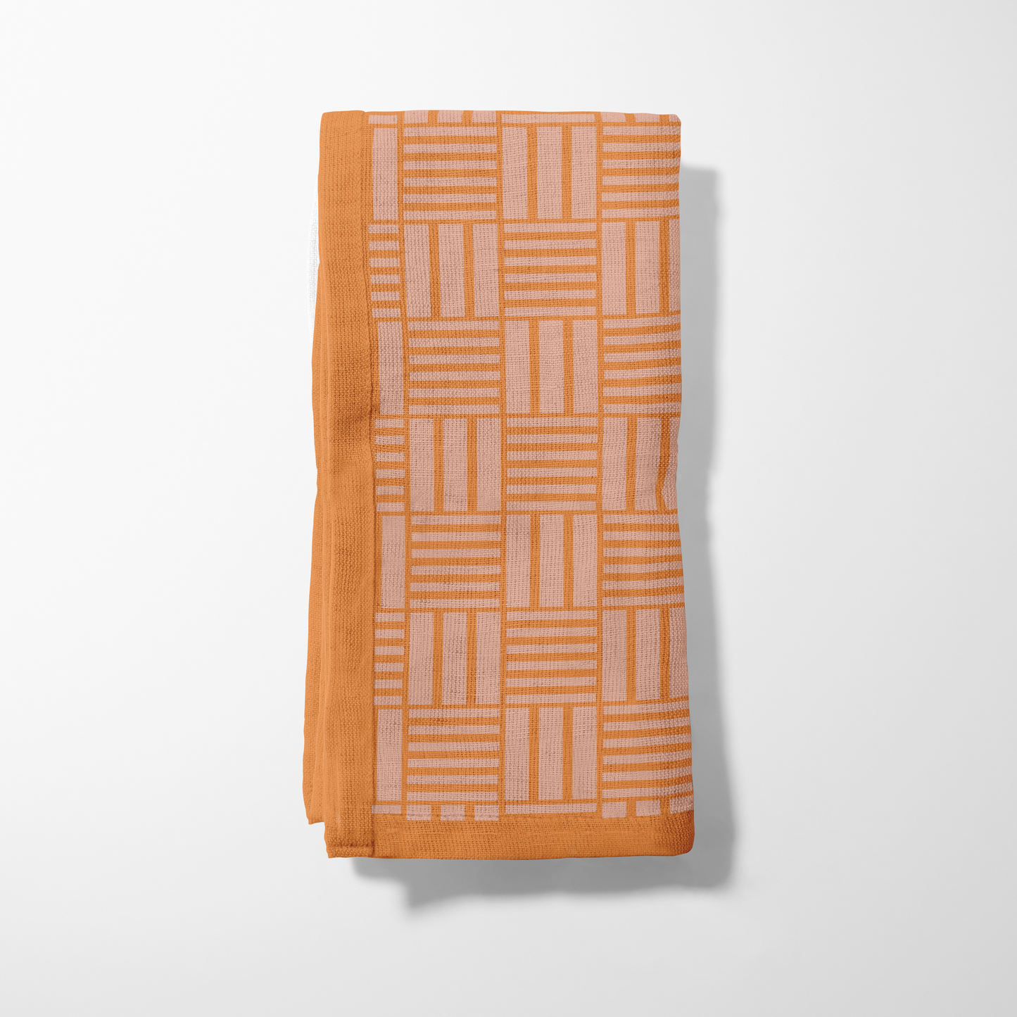 Checkered Stripes Napkin in Orange