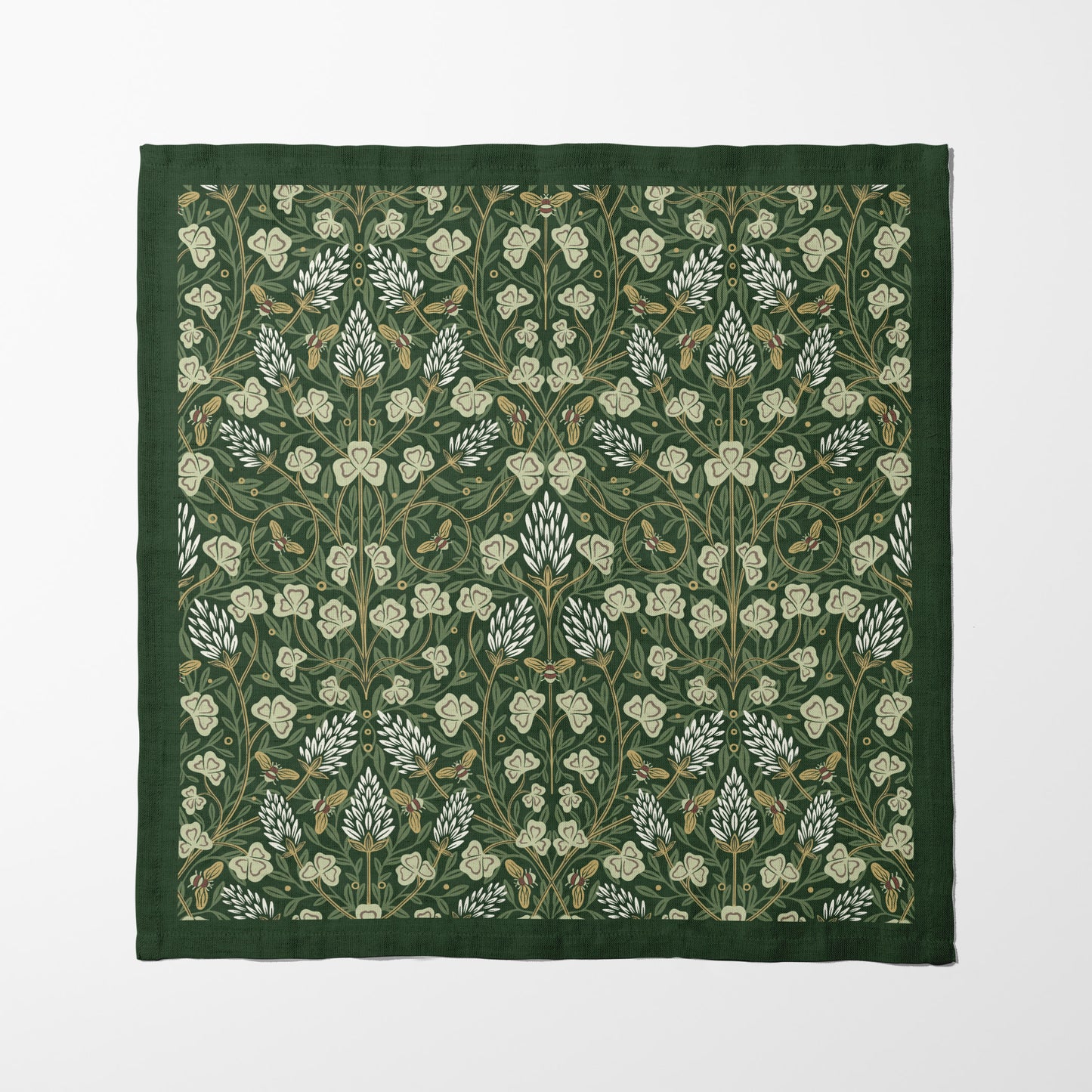 Arts & Crafts Clover Napkin in Organic Cotton Voile
