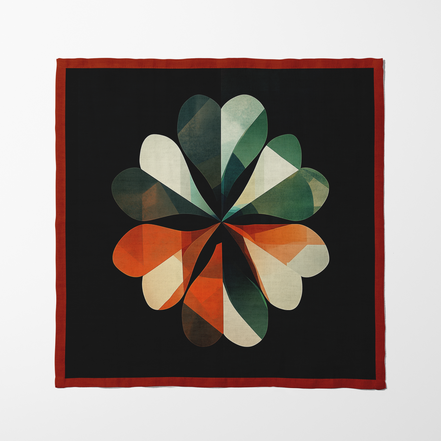 Four Leaf Clover Napkin in Red