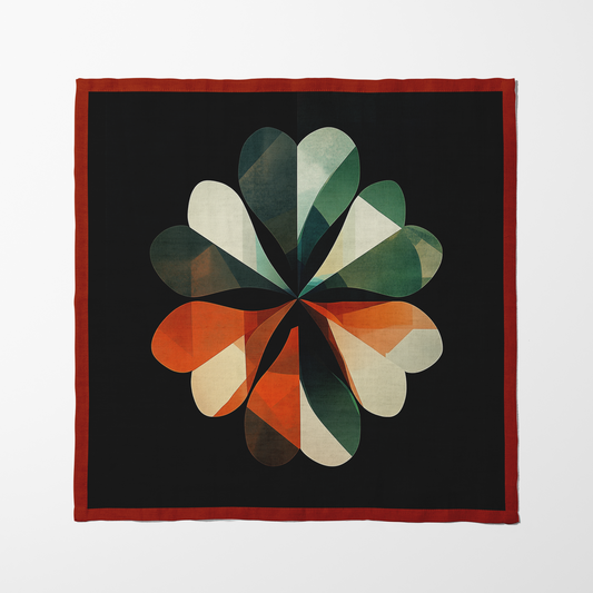Four Leaf Clover Napkin in Red