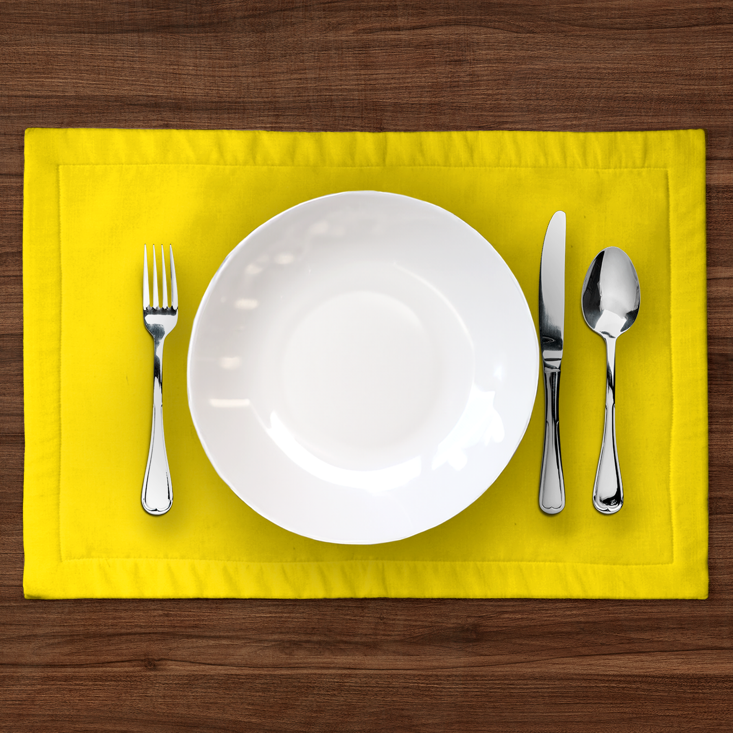 Happy Yellow Placemat - Lightweight Linen