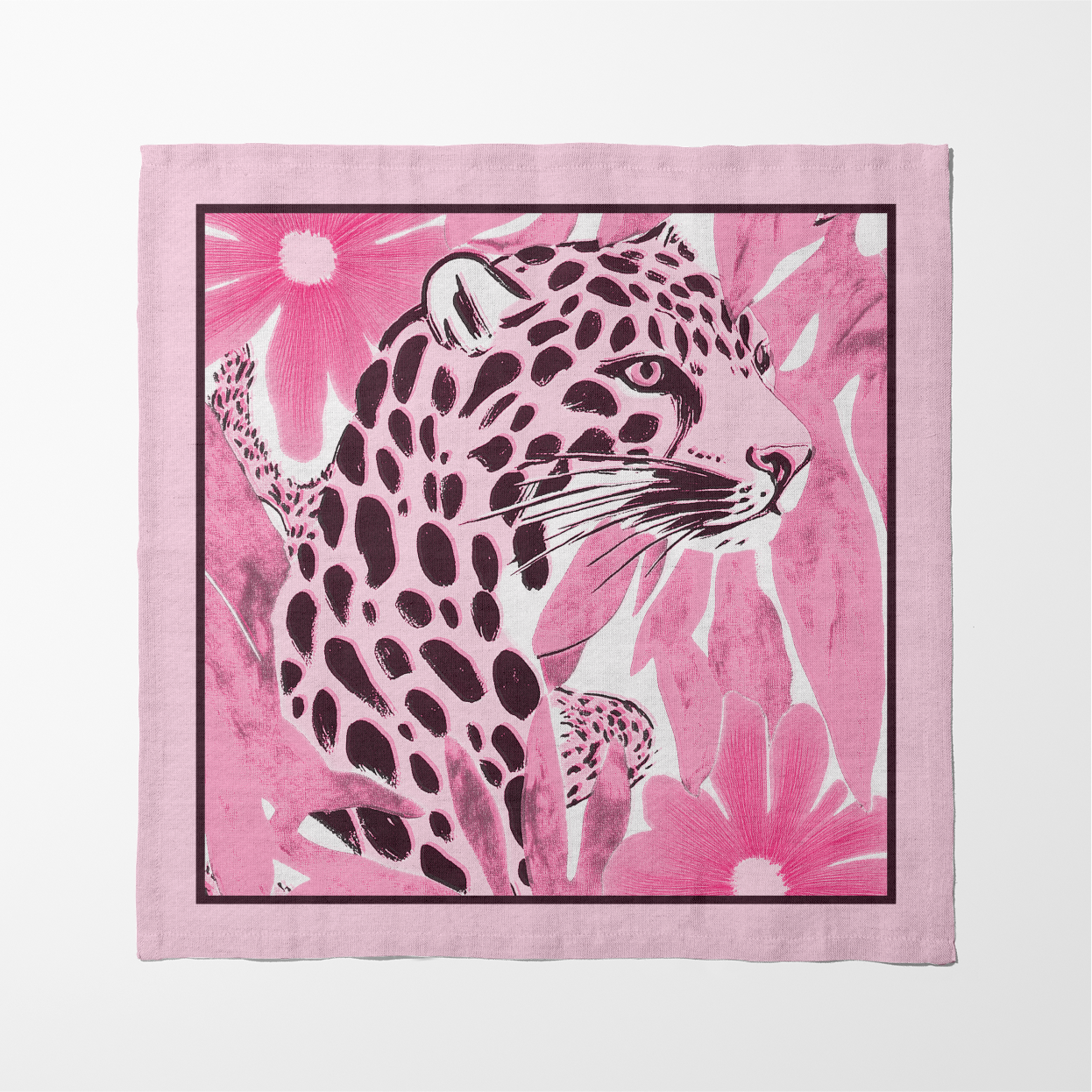 Feline Queen napkin in Blush
