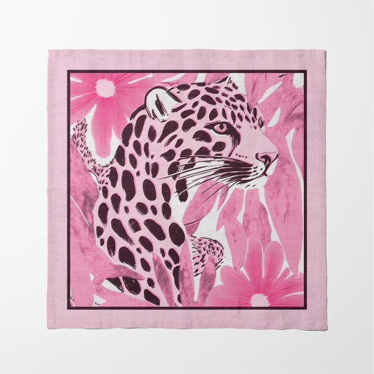 Feline Queen napkin in Blush