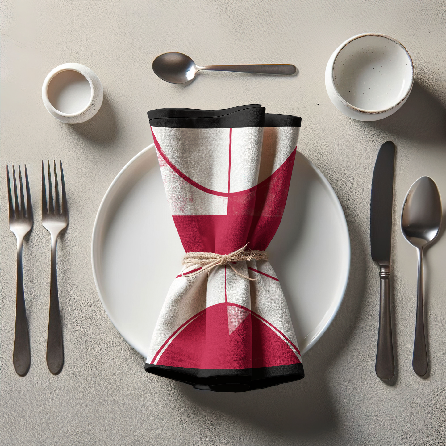Falcon Red, White and Black Basketball Napkin