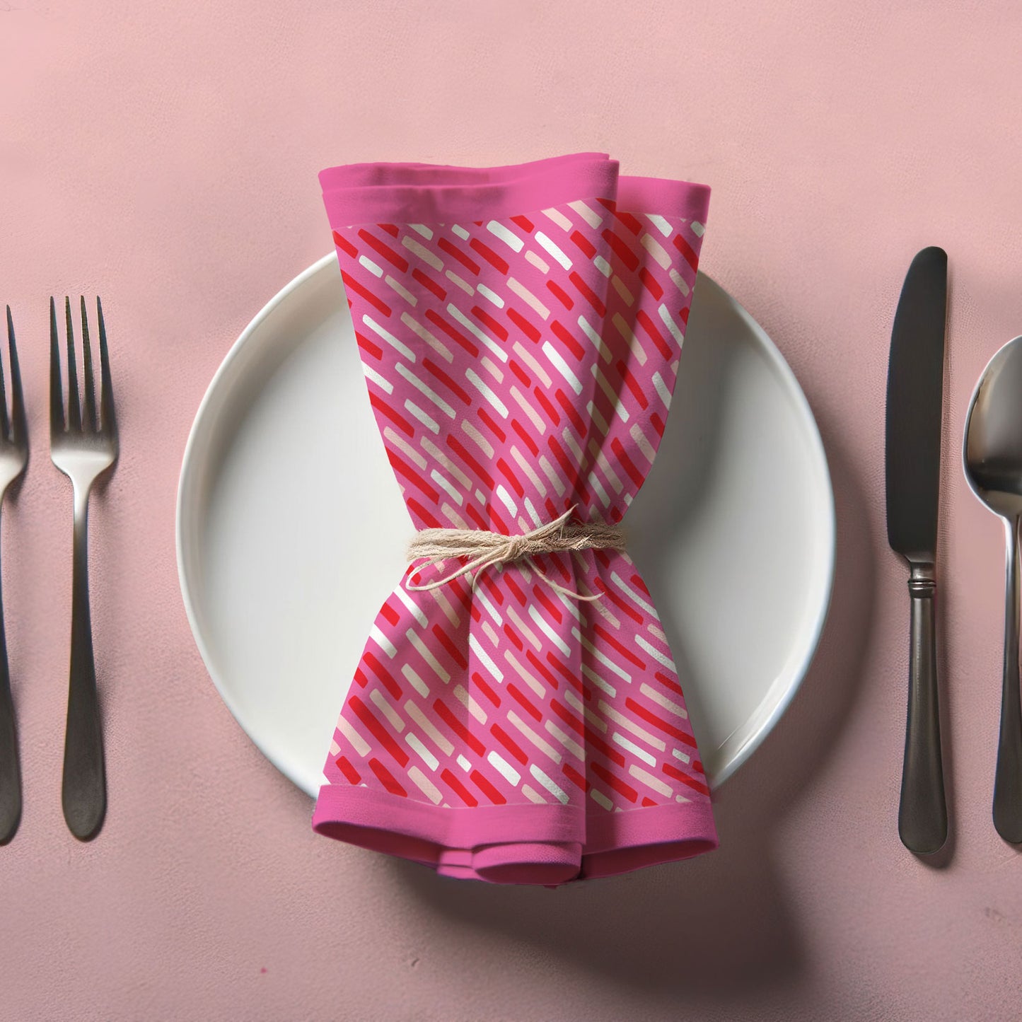 Bright Pink Sprinkles - Organic Cotton Voile