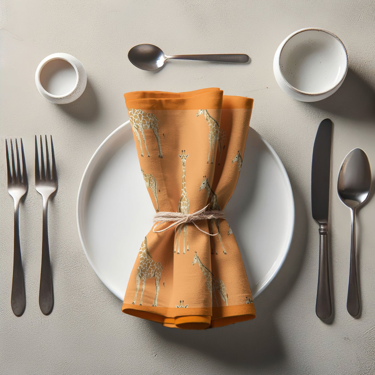 Napkin - Giraffes in peach