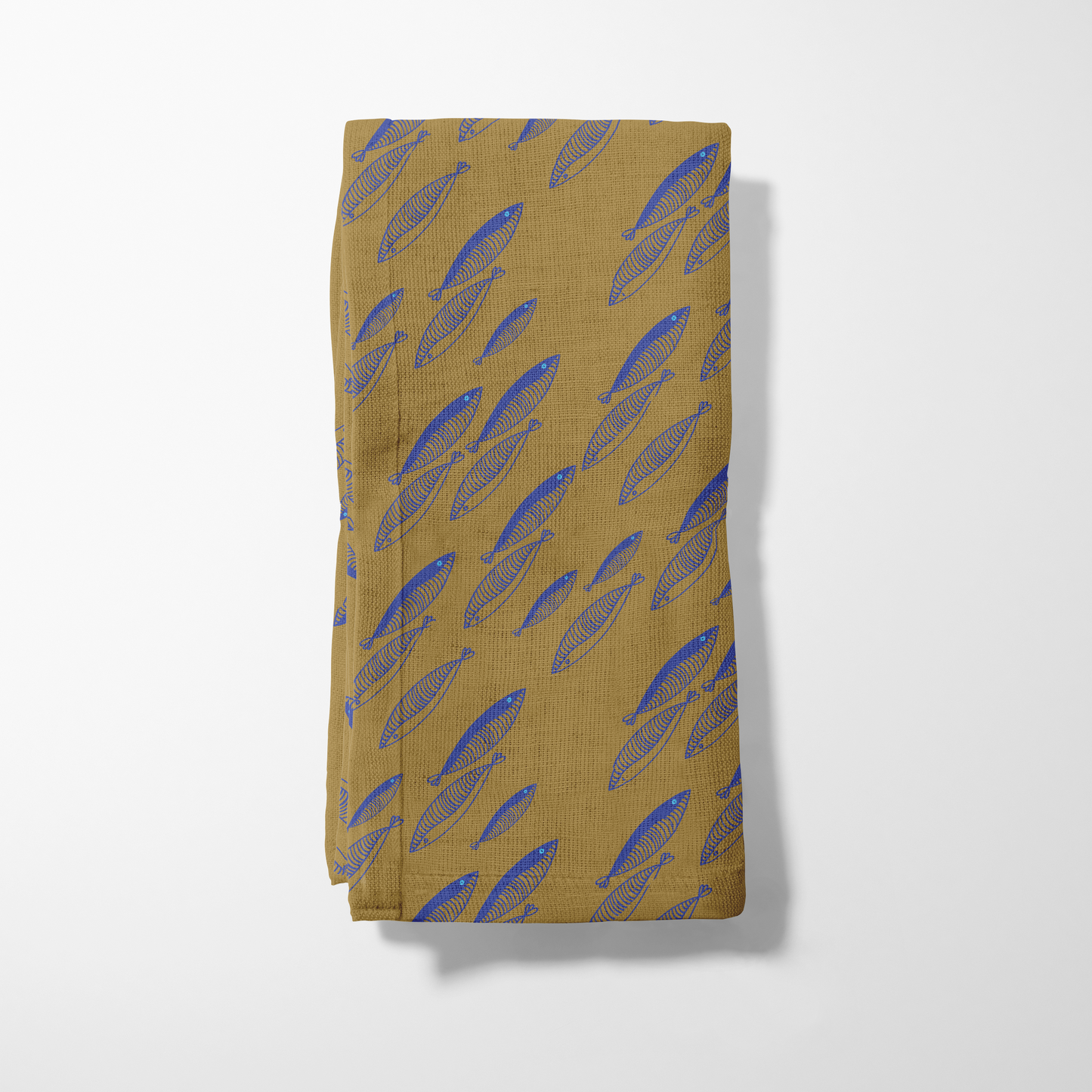 Fish Napkin in Orange & Blue
