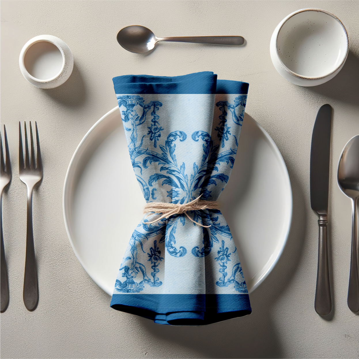 Sea Maiden Toile Napkin in Clear Sky