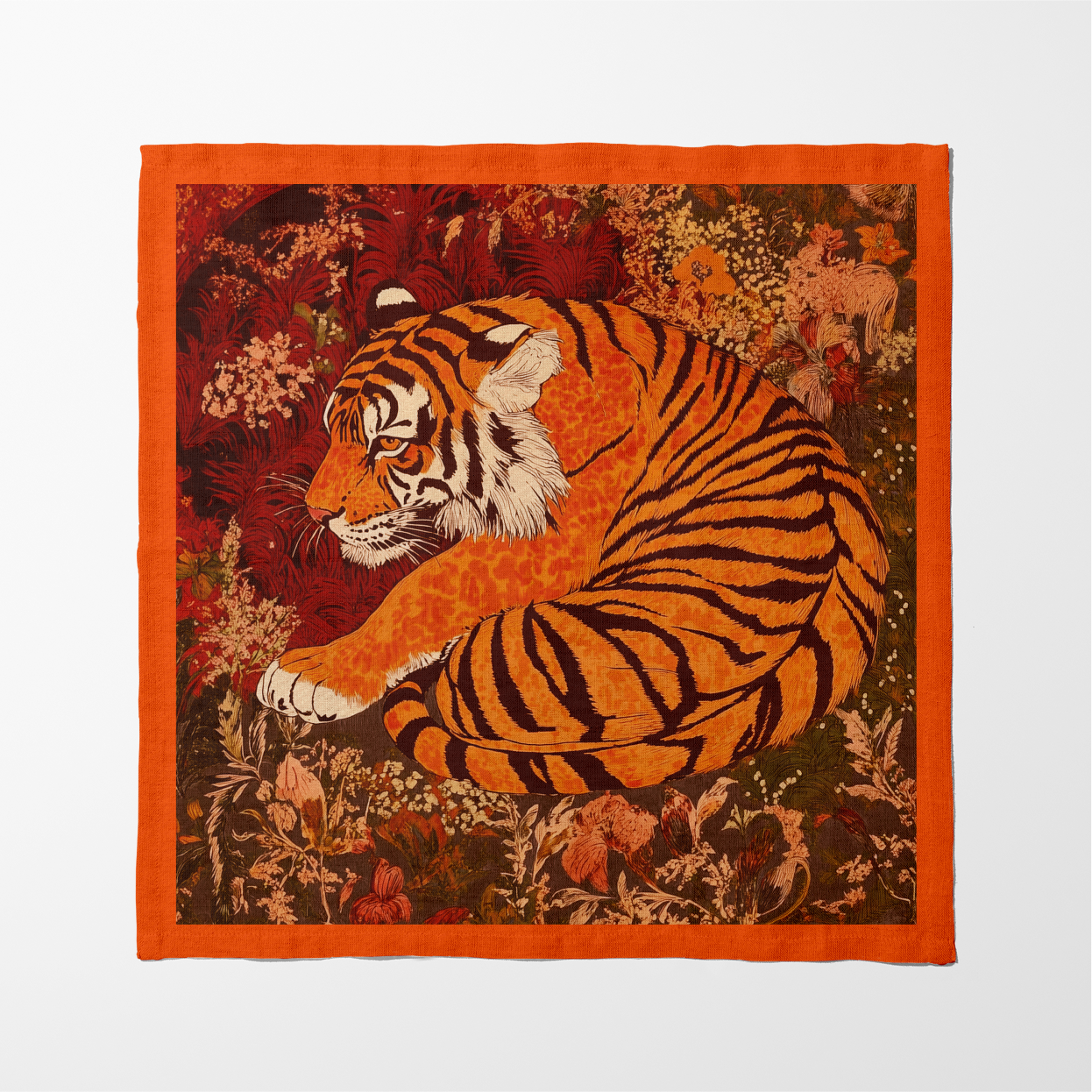Wild Garden Napkin in Nasturtium