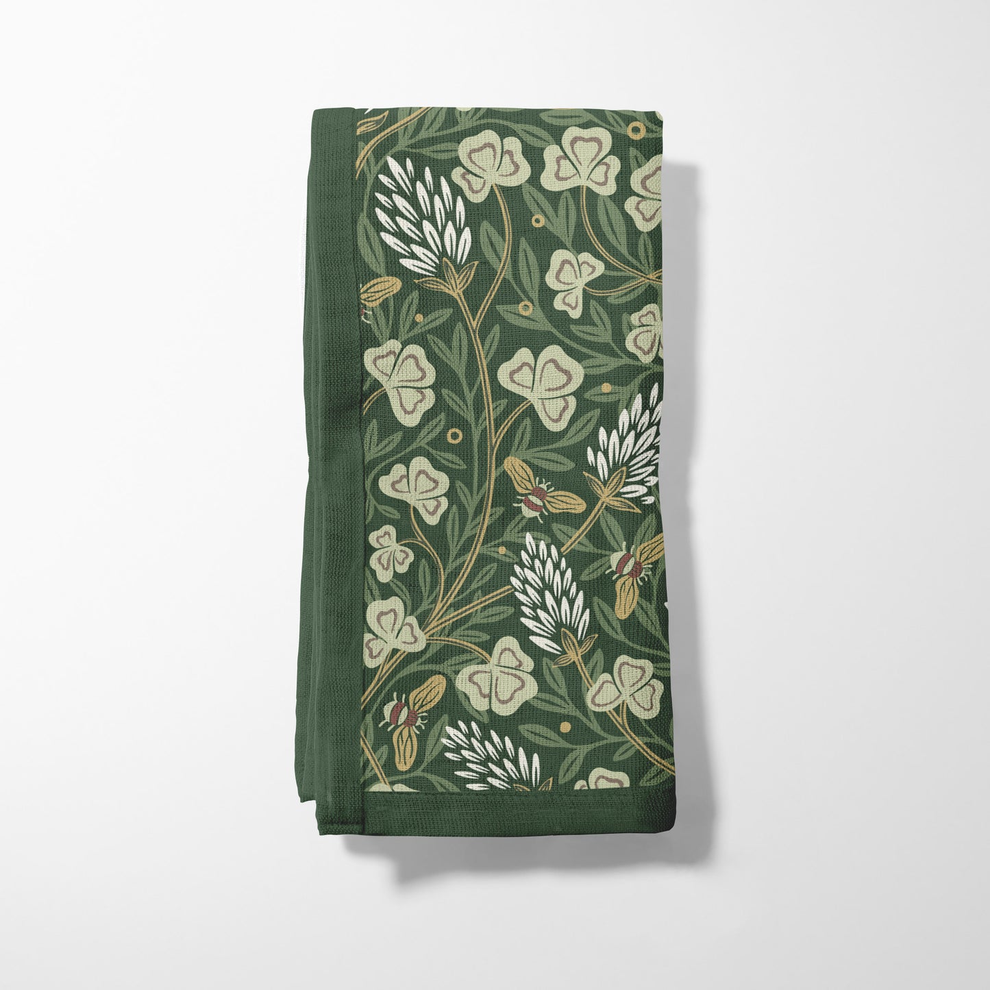 Arts & Crafts Clover Napkin in Organic Cotton Voile