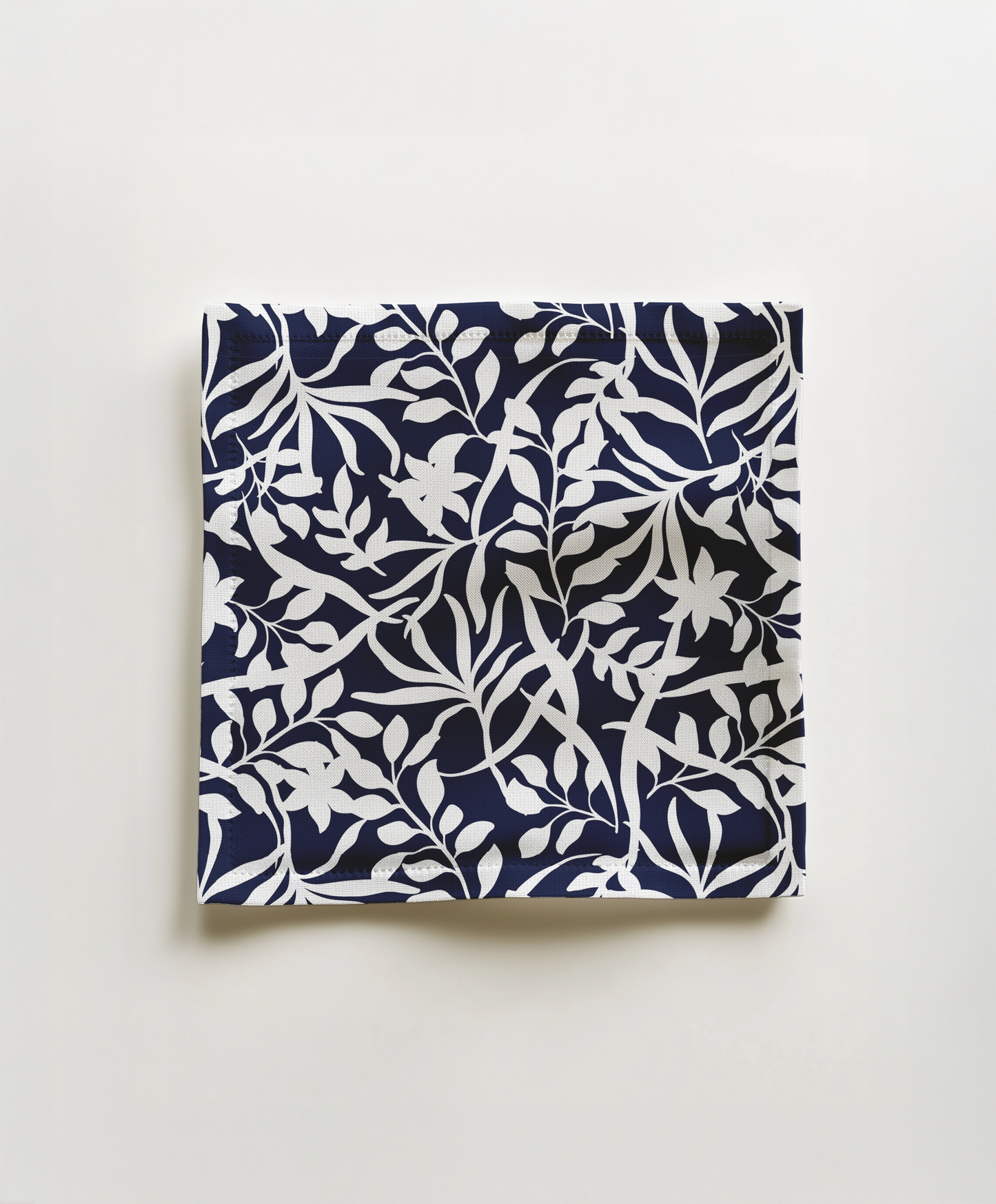 Figi Floral Cocktail Napkin in Midnight - Linen - 45%