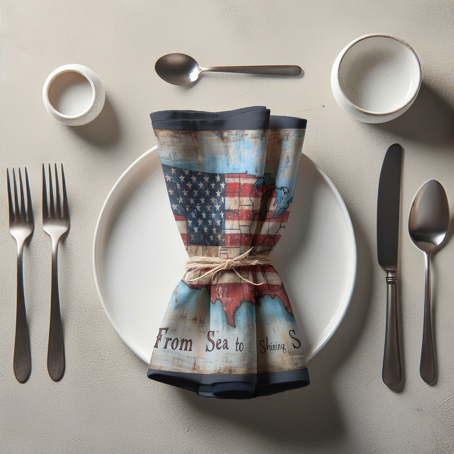 From Sea to Shining Sea Napkin