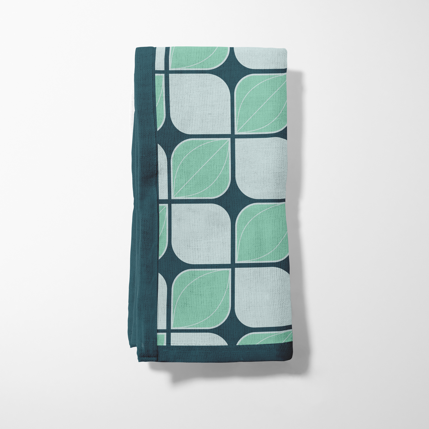 Retro Bloom Napkin in Dark Teal