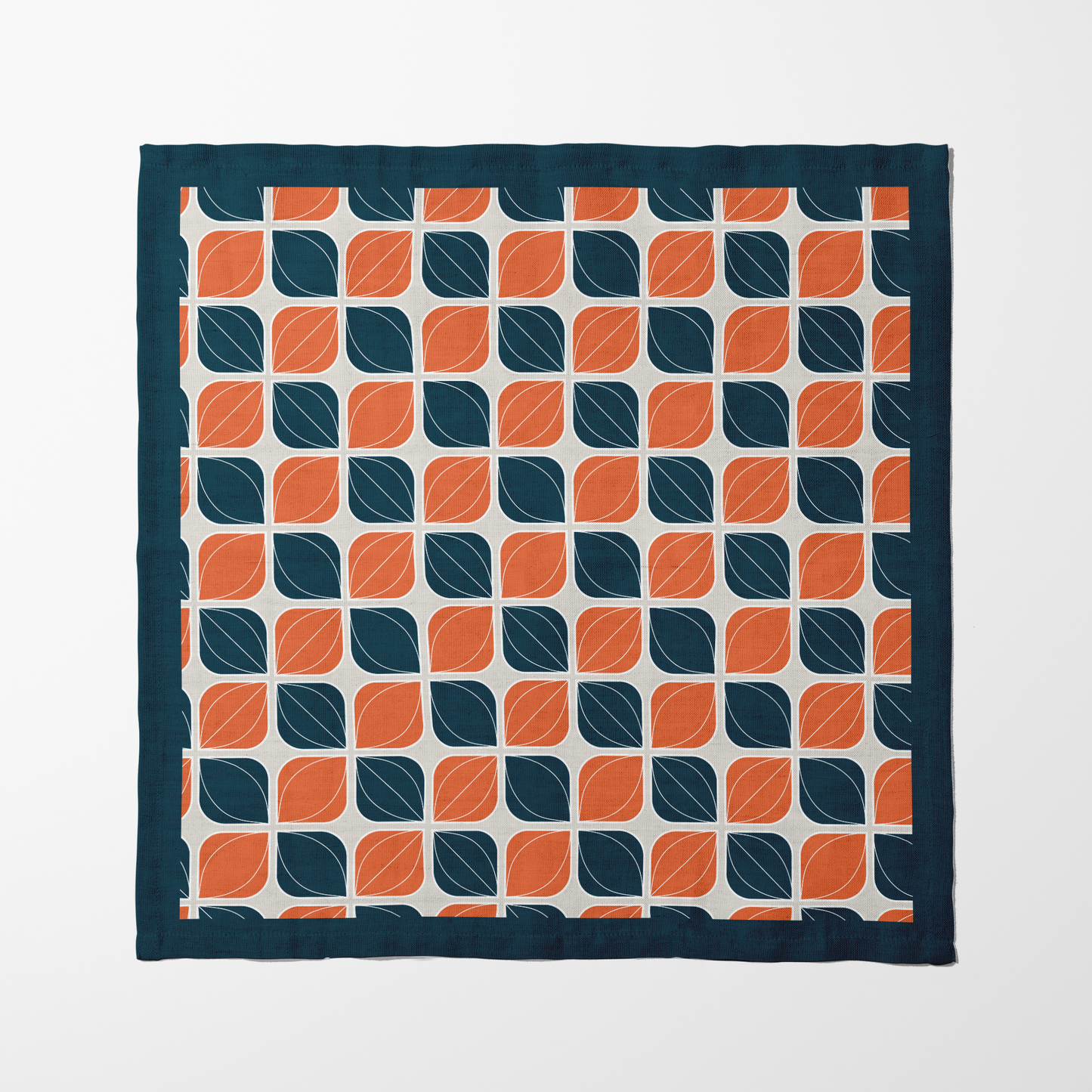 Retro Bloom Napkin in Navy