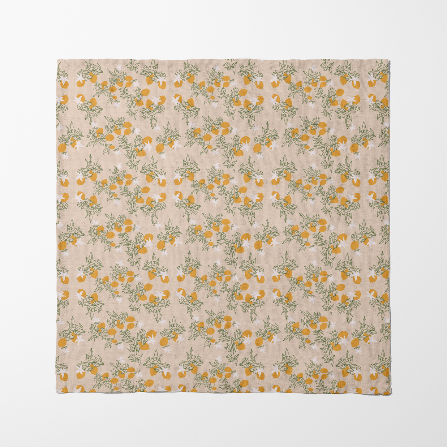 Lemon Flower Napkin in Light Beige