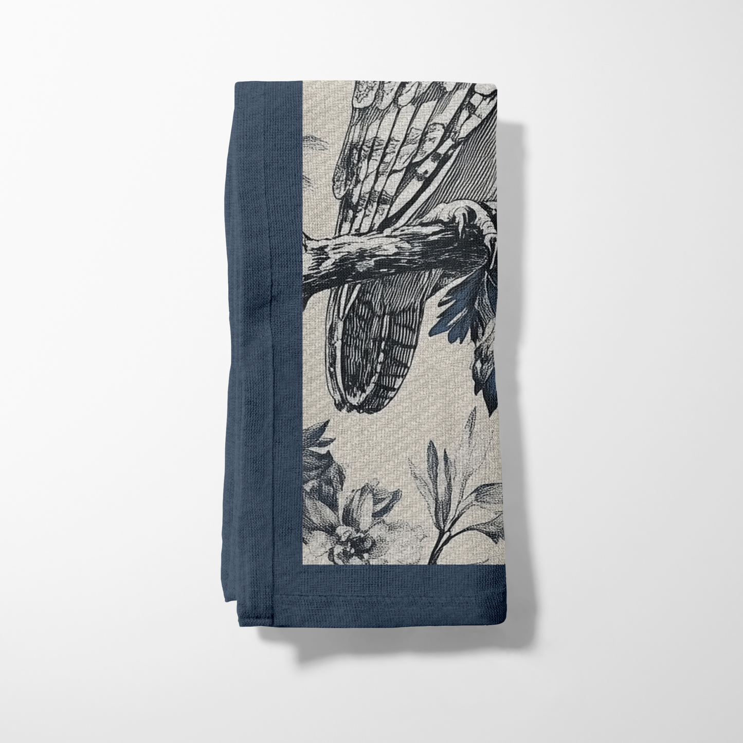 Woodland Perch Napkin in Naval
