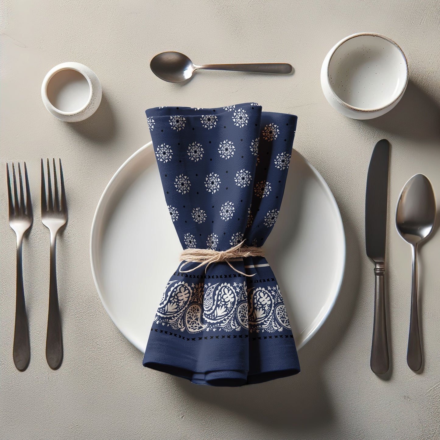 Blue Bandana Napkin
