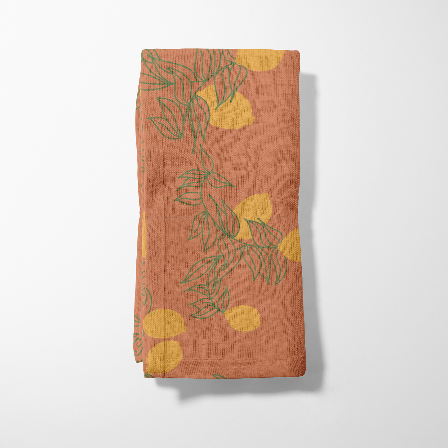 Lemon Fruit Napkin in Orange